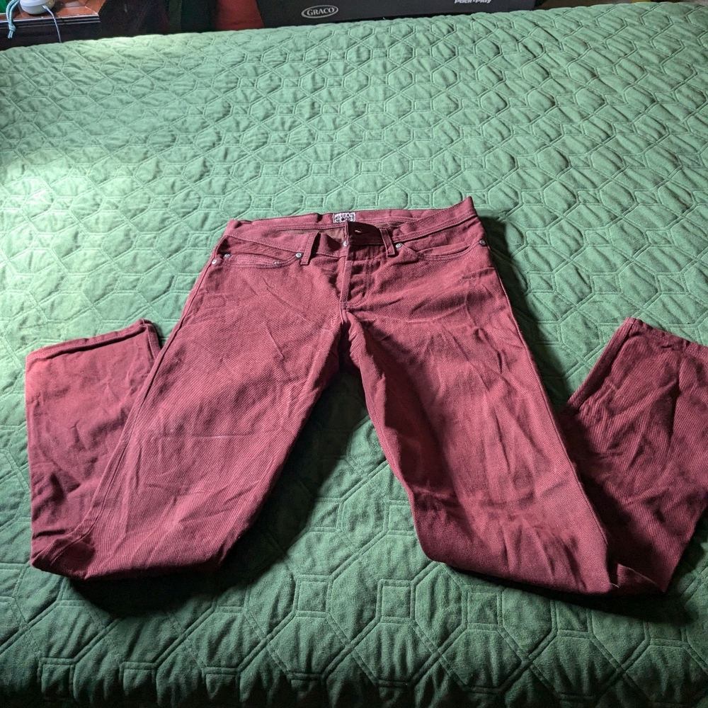 Naked and Famous Pomegranate Selvedge